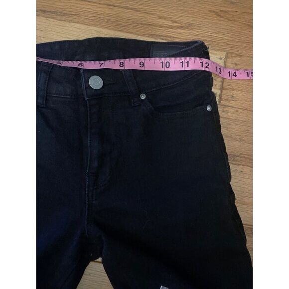 ASOS, women's black cotton low rise skinny jeans size W26 L30 - Picture 7 of 9